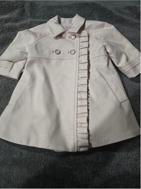 Baby Baker by Ted Baker Pea Coat 3-6 Months Beige with Floral Lining